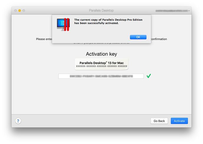 parallels toolbox asking for activation key